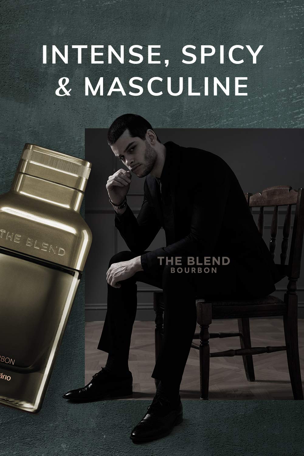 O Boticário The Blend Bourbon Eau de Toilette | Long-Lasting Fragrance Cologne for Men, Vanilla Sandalwood, 3.4 Ounce