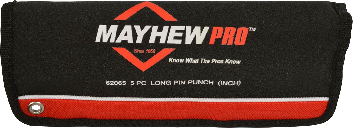 Mayhew Pro 62065 5Piece Pin Punch Set with Extra Long Pin Lengths