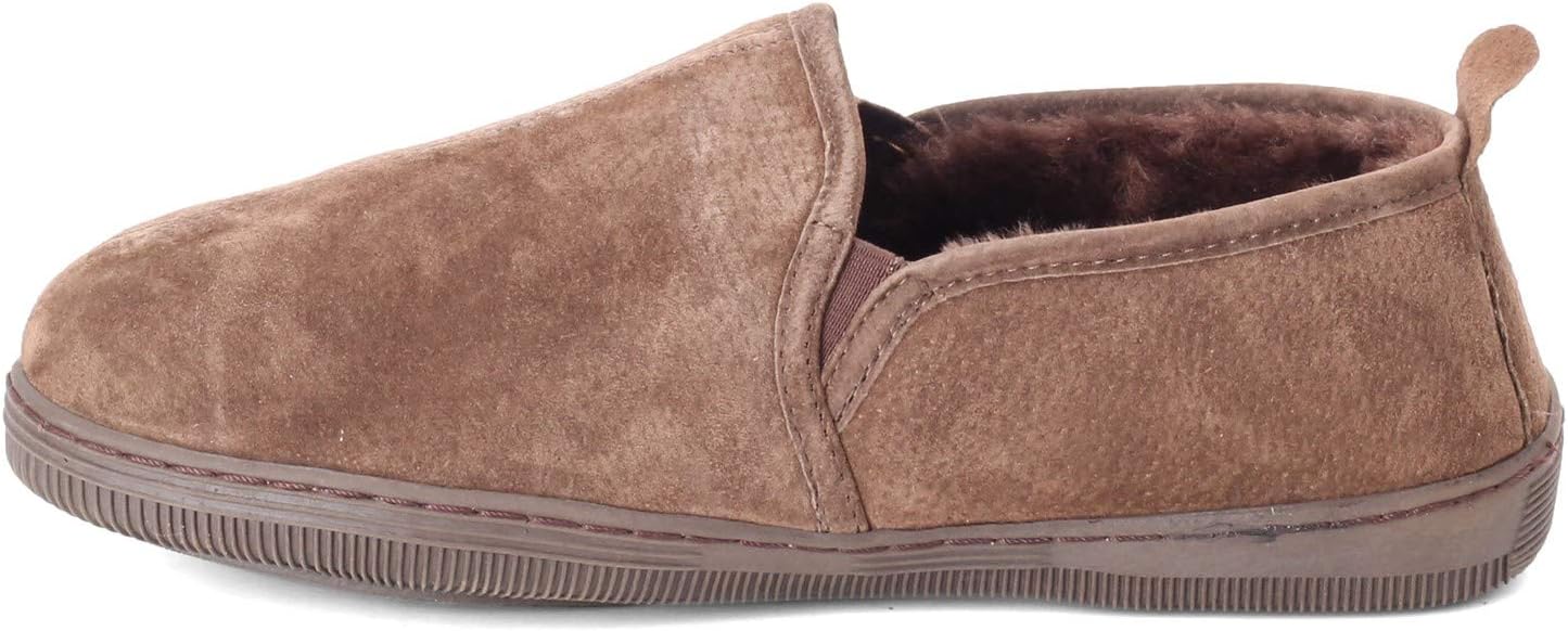 Lamo Men's Romeo Slip-on Shoe, Suede, Chestnut