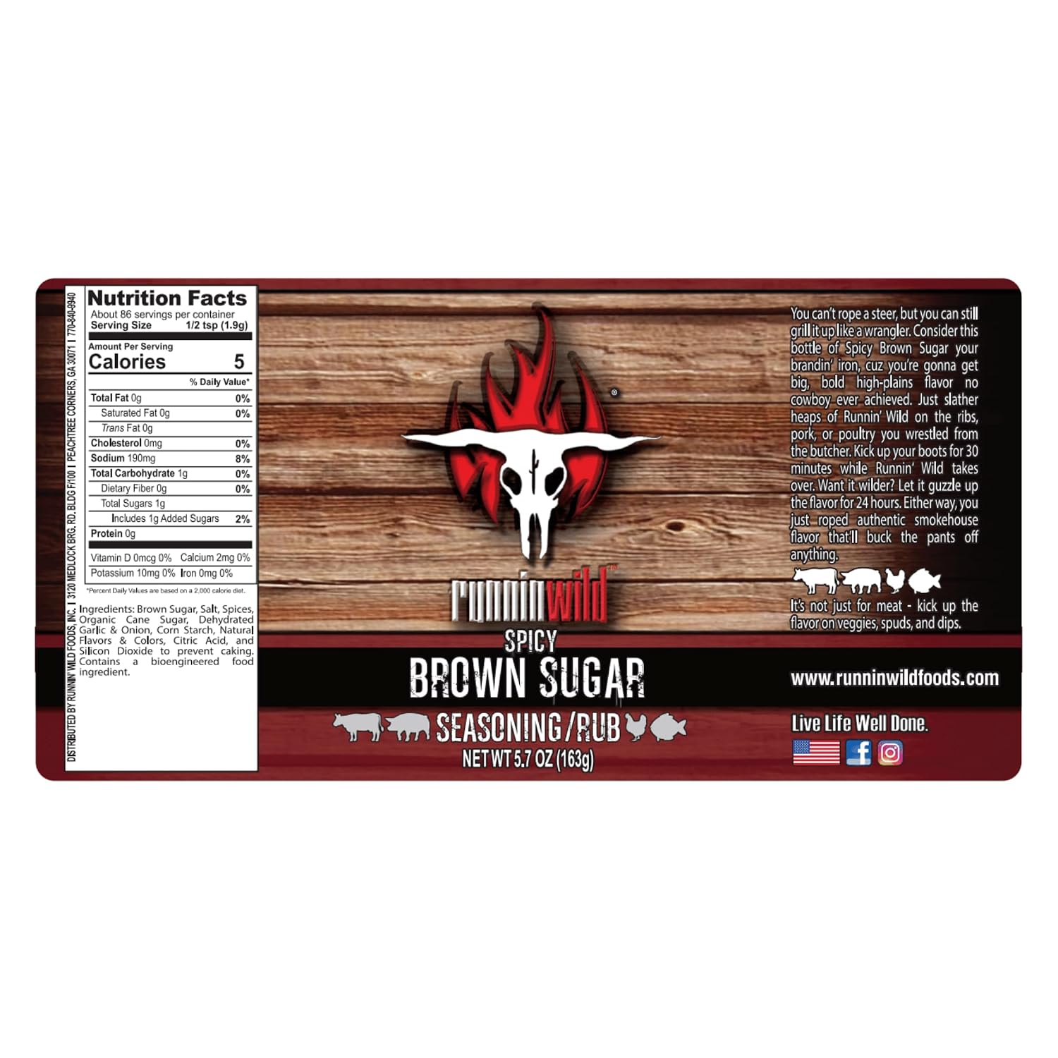 Gourmet Honey BBQ Rub & Seasoning – Delicious Sweet & Smoky Flavor for Pork, Chicken, Ribs & Salmon | Premium BBQ Dry Rub | Runnin’ Wild Foods