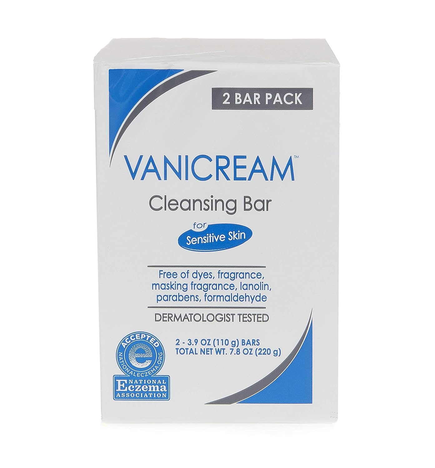 Vanicream Cleansing Bar 3.9 oz For Sensitive Skin, Pack of 4