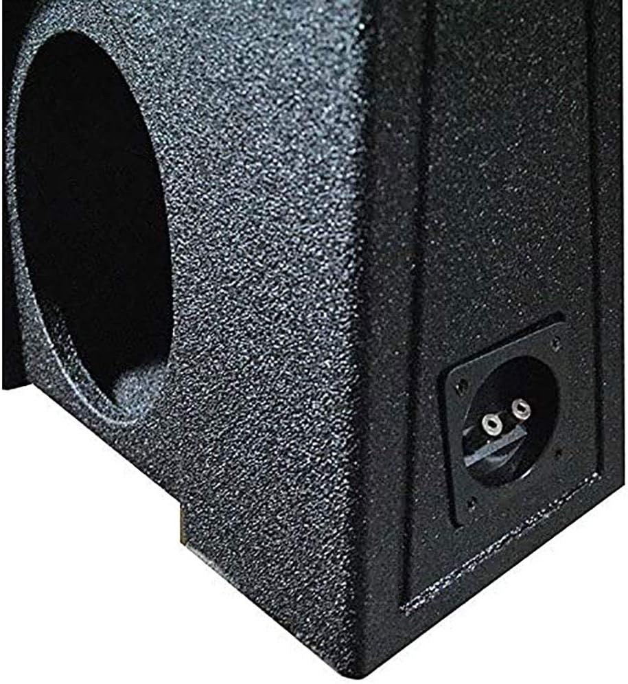 Q Power QBomb Single 12 Inch Vented Subwoofer Sub Box with Black Bedliner Spray