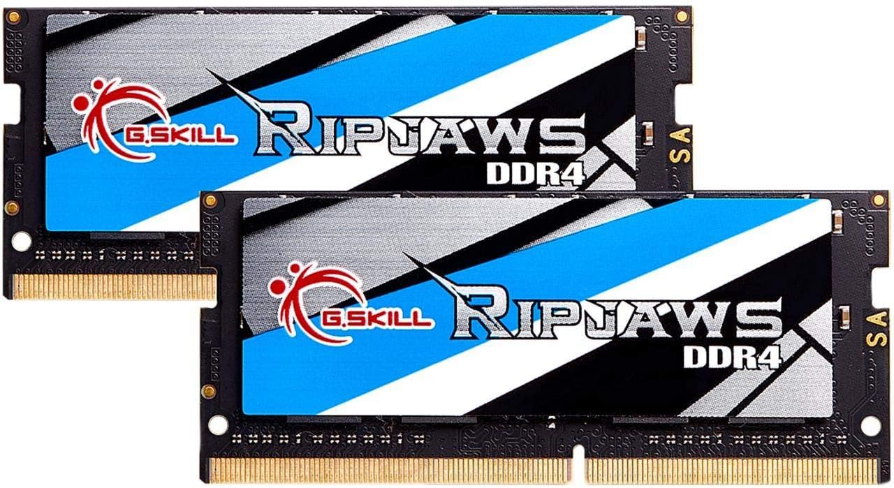 G.SKILL Ripjaws DDR4 SO-DIMM Series DDR4 RAM 32GB (2x16GB) 3200MT/s CL22-22-22-52 1.20V Unbuffered Non-ECC Notebook/Laptop Memory SO-DIMM