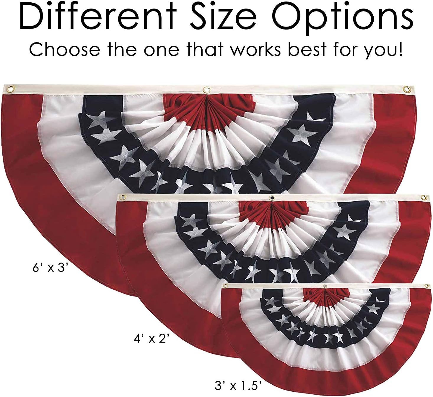American Flag 4x6 FT, US Flags with Embroidered Stars, Sewn Stripes, Brass Grommets, Durable USA Flag for Outdoor