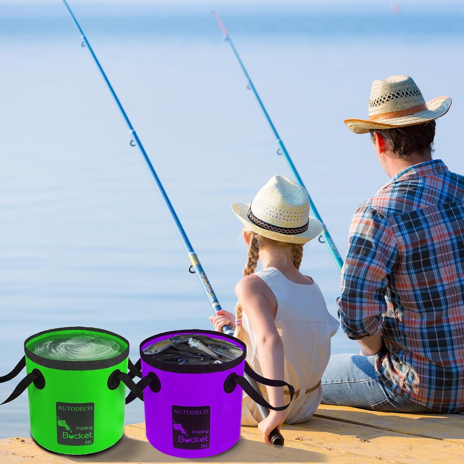 Collapsible Bucket 5 Gallon Container Folding Water Bucket Portable Wash Basin 20L