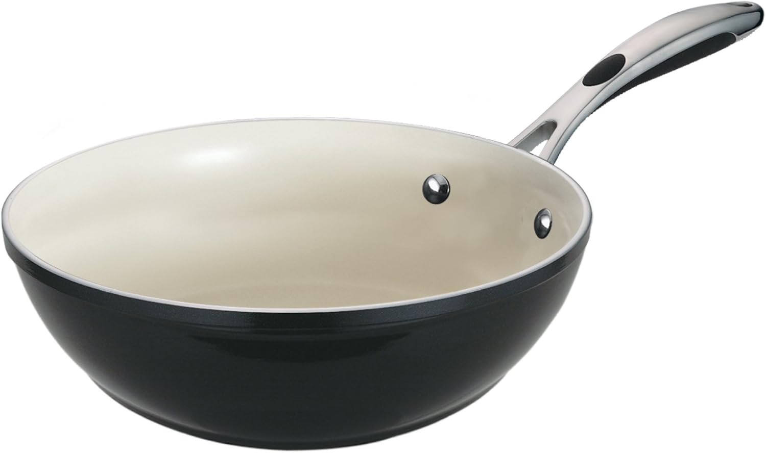 Tramontina Ceramica Deluxe 1.5-Quart Sauce Pan with Glass Lid | Ceramic Non Stick Small Saucepan, Oven-Safe, Metallic Black