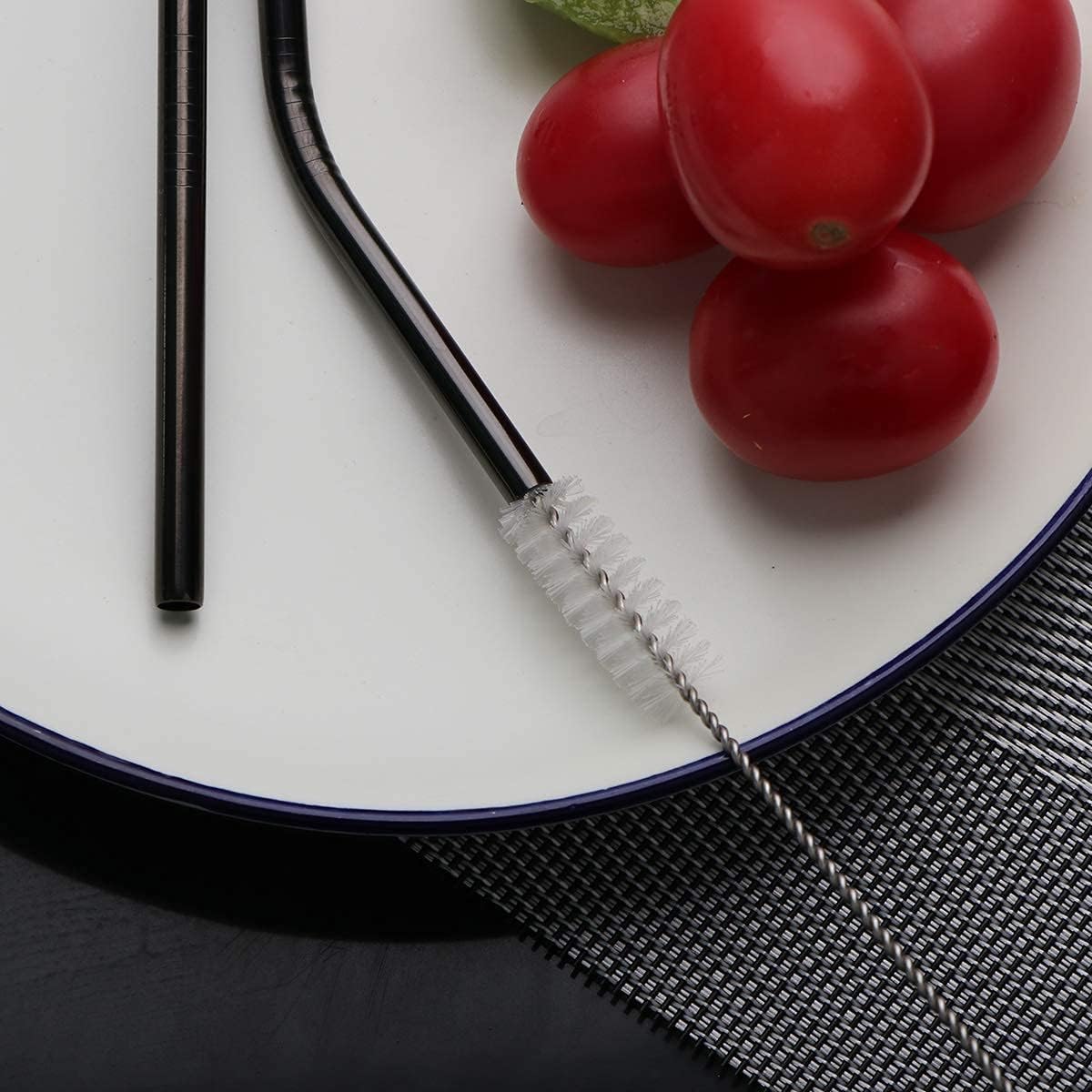 Travel Utensils Set with Case Reusable Portable Cutlery Set Stainless Steel 8pcs Including Dinner Knife Fork Spoon Chopsticks Straws(Rainbow)