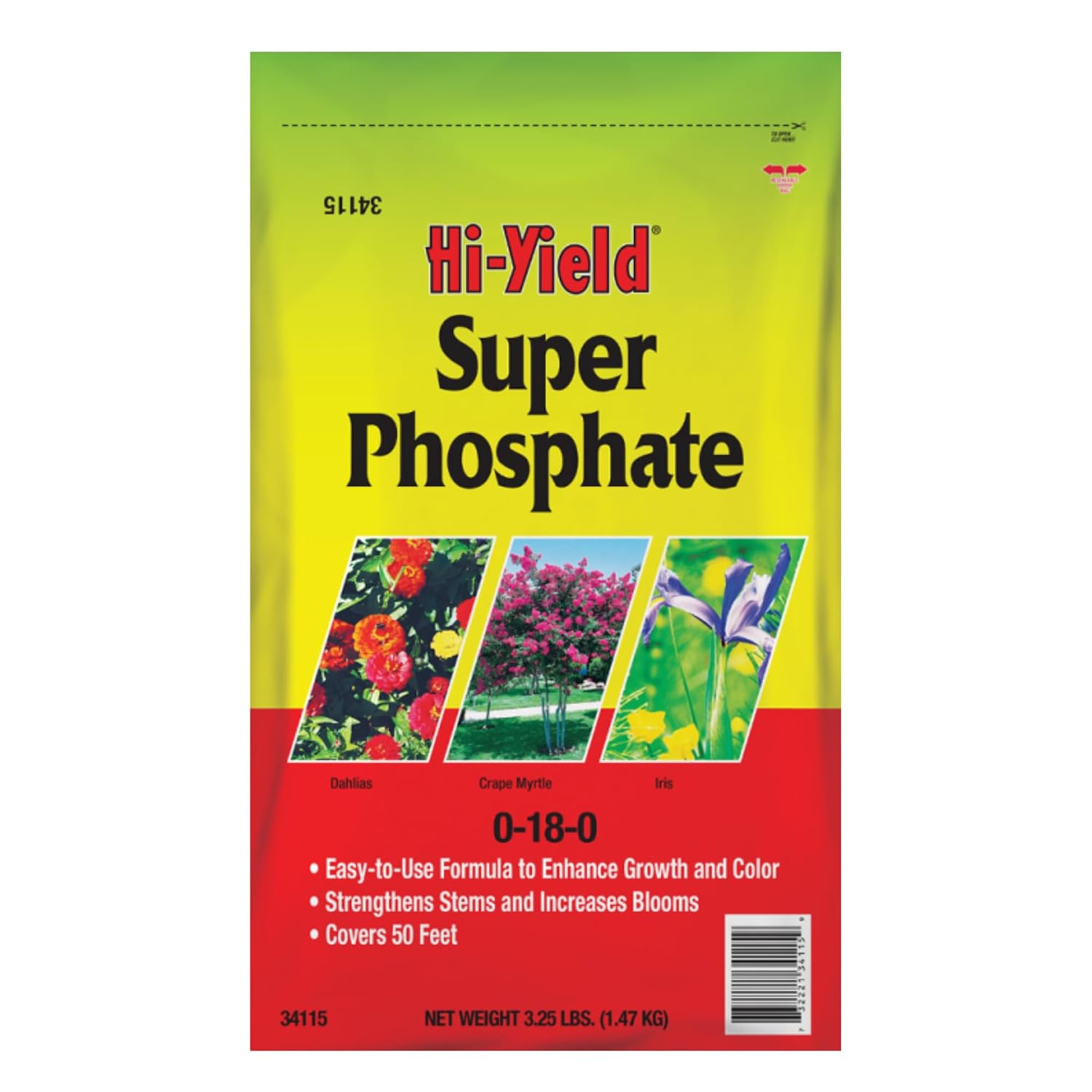 Hi-Yield (32115) Super Phosphate 0-18-0, 4 lbs | Superphosphate 0-18-0 granular - High-phosphorus root builder for transplants & new plantings - Serious gardeners