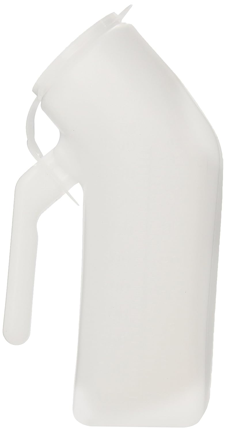Grafco Male Urinal with Lid, 32 Oz/1000 ml Capacity, Medical Urine Bottle for Men, 3201