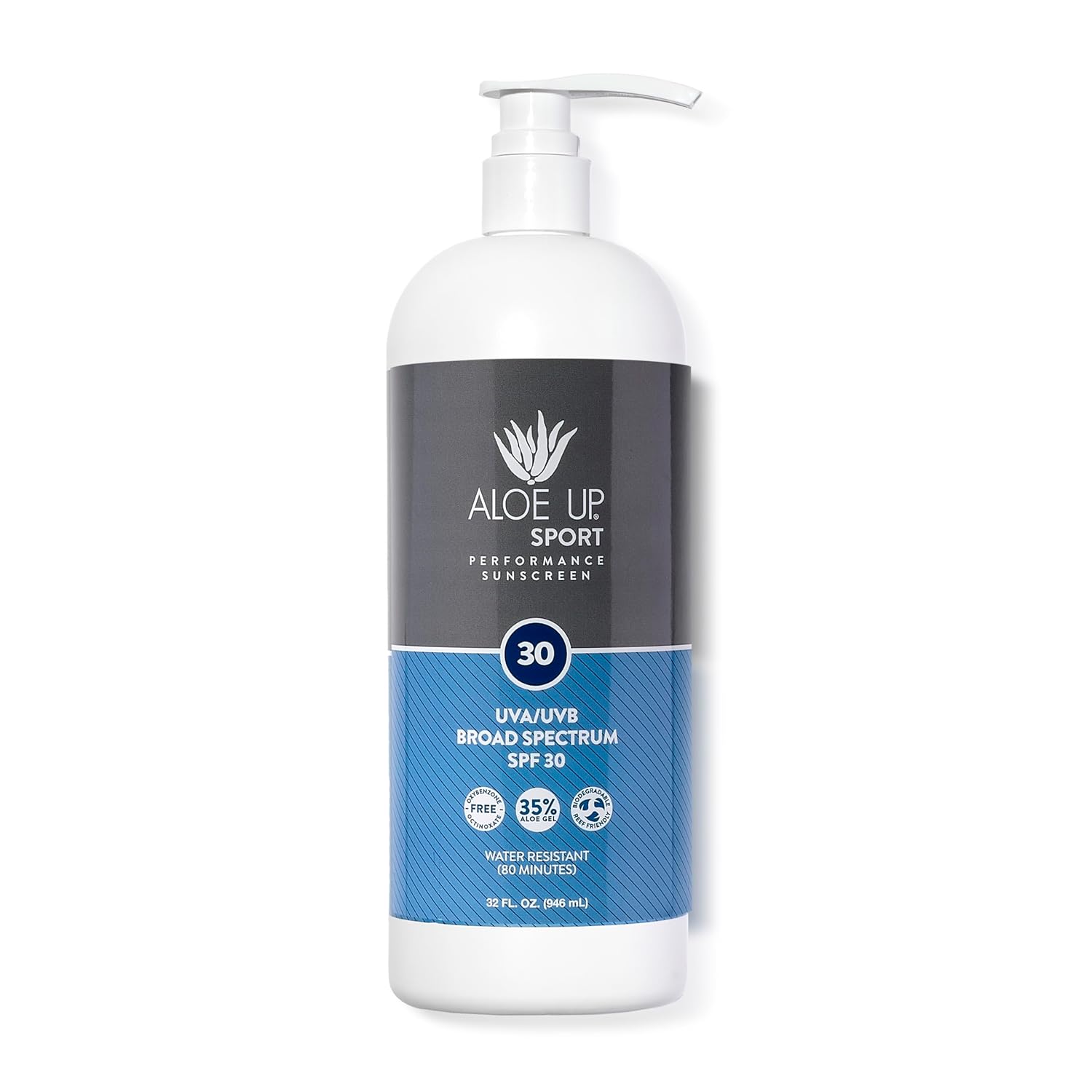 Aloe Up Sport Sunscreen Spray SPF 15, Water Resistant, Non-greasy, 6 oz | Broad-spectrum SPF 15; Water resistant up to 80 min; Non-greasy, With aloe vera gel, fragrance-free