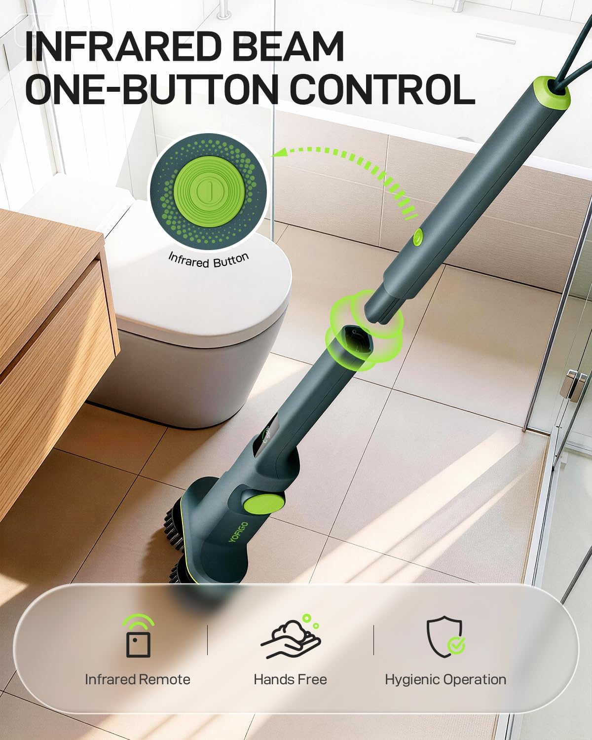 Electric Spin Scrubber Cordless Cleaning Brush | Adjustable Handle and Powerful Motor for Deep Cleaning Bathroom, Tile, Shower