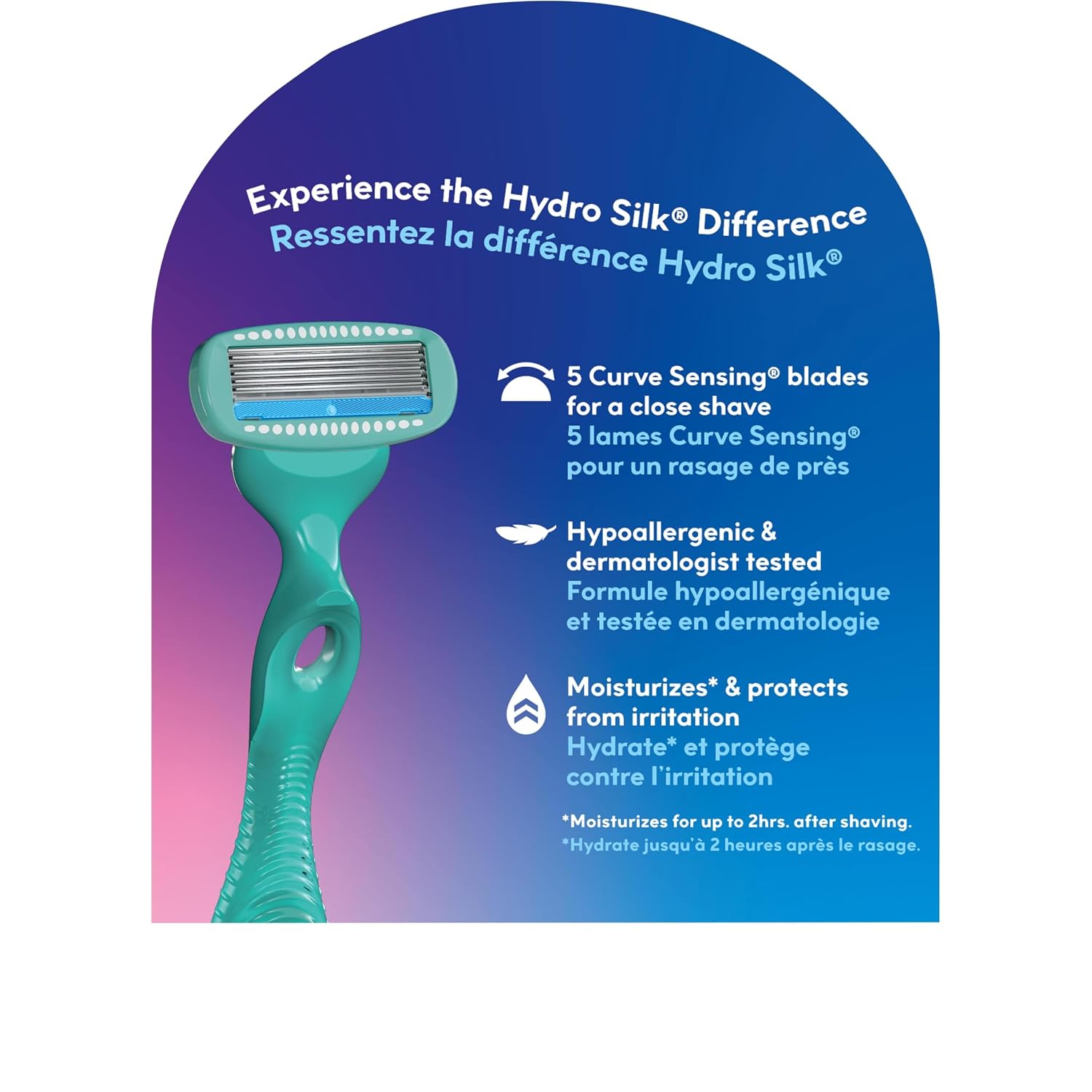 Schick Hydro Silk Ultra Sensitive Womens Razor Refills, 4ct | Razor Blades Refills, Womens Razors for Shaving, 5 Blade Razors for Women Sensitive Skin, Schick Hydro Silk Refill, 4ct