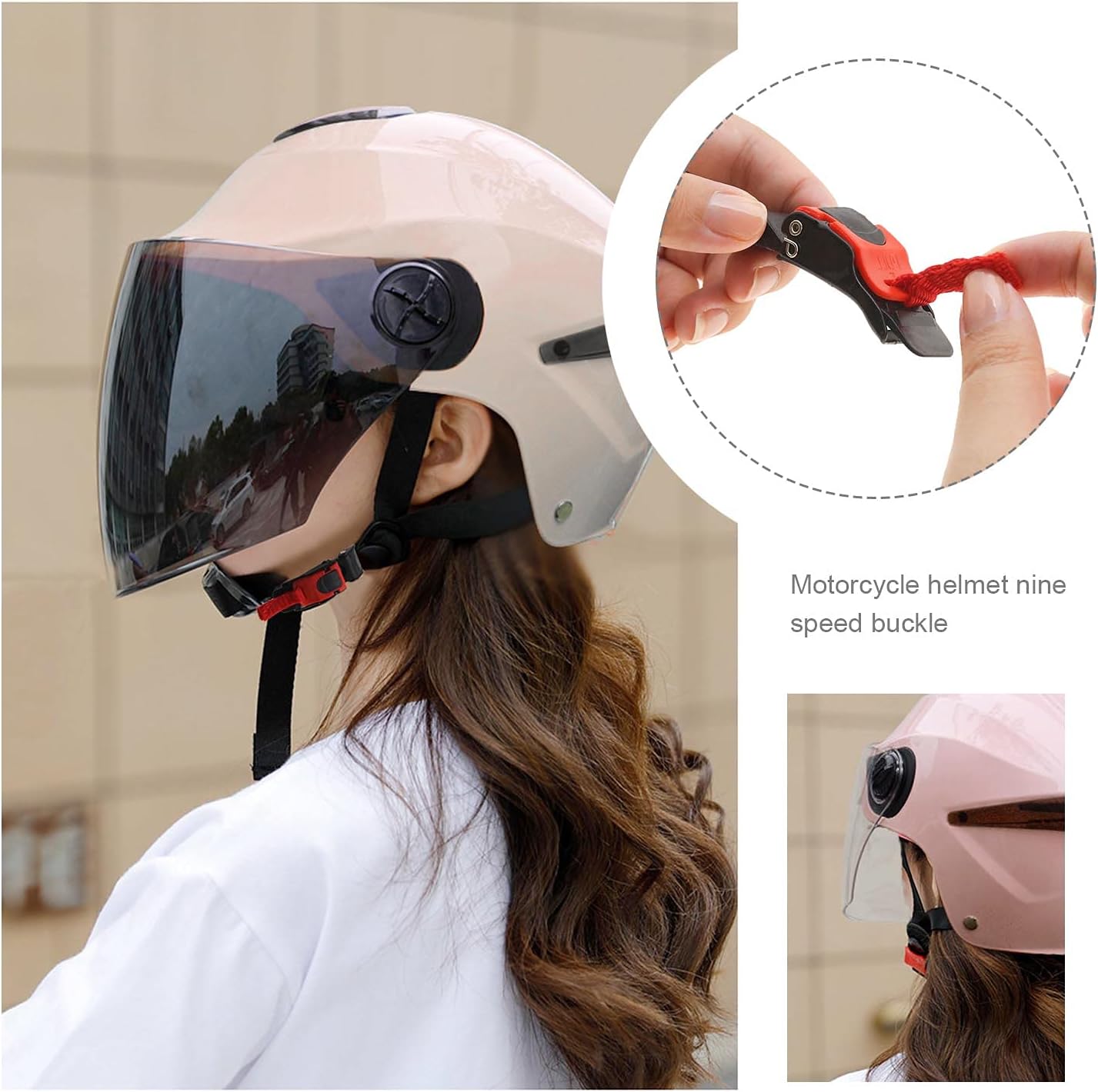 3x Motorcycle Helmet Quick Release Speed Clip Chin Strap Pull Buckle Plastic Applicable bandwidth 20mm