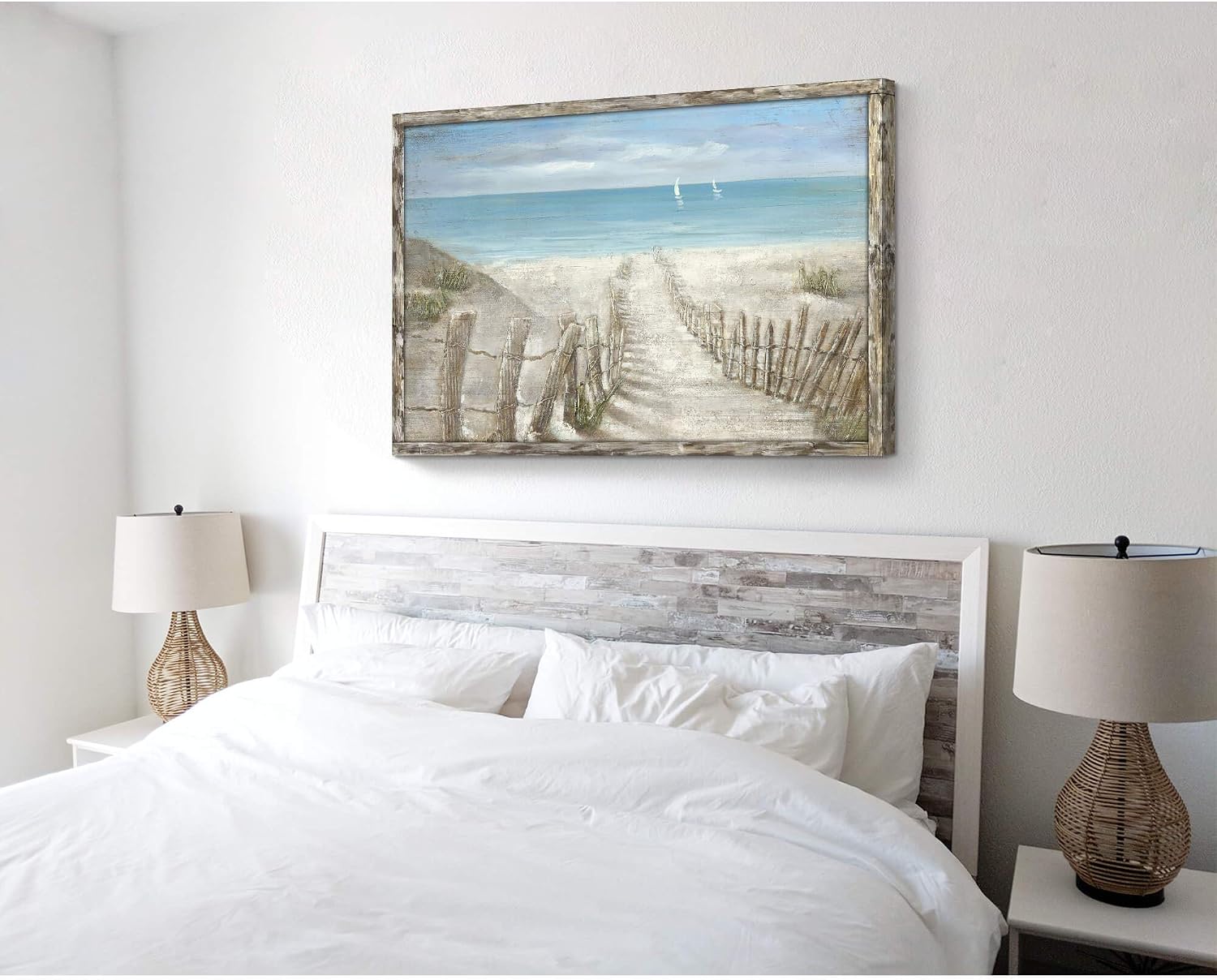 Hardy Gallery Ocean Wave Canvas Wall Art Coastal Decor 16x11 Inch