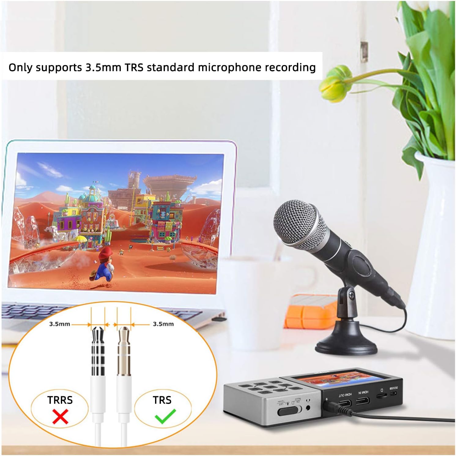 1080P@60fps Capture Card with 3.5 Inch LCD and Remote Control, HDMI Video Recorder for PS4, Xbox One, LiveTV, DVR