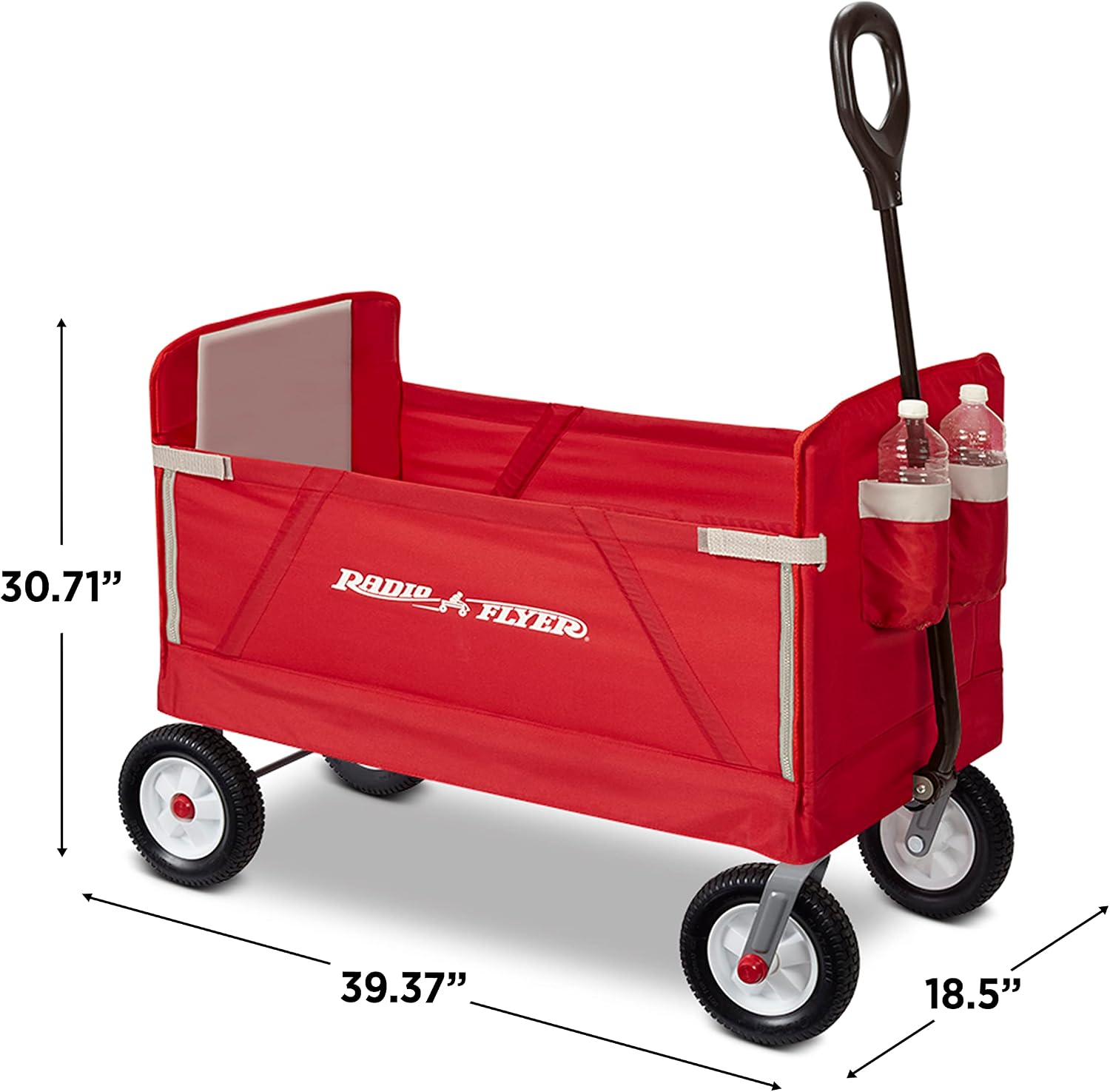 Radio Flyer Stroller Wagon for Kids and Cargo, All-Terrain Wagon with Rubber Tires, Red