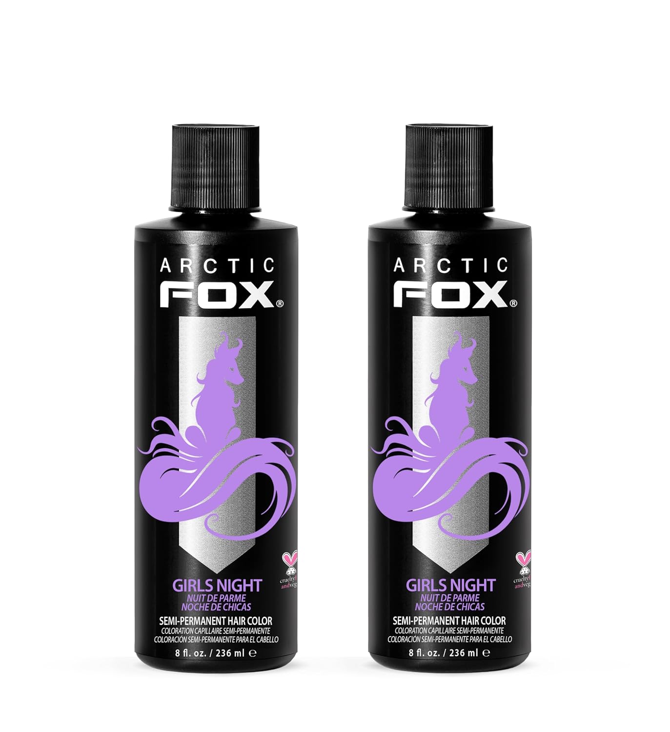 ARCTIC FOX Virgin Pink Semi-Permanent Hair Color - Vegan - 4 fl oz | Vivid and Vibrant, Cruelty Free, Ammonia Free, Peroxide Free, , Cream Formula