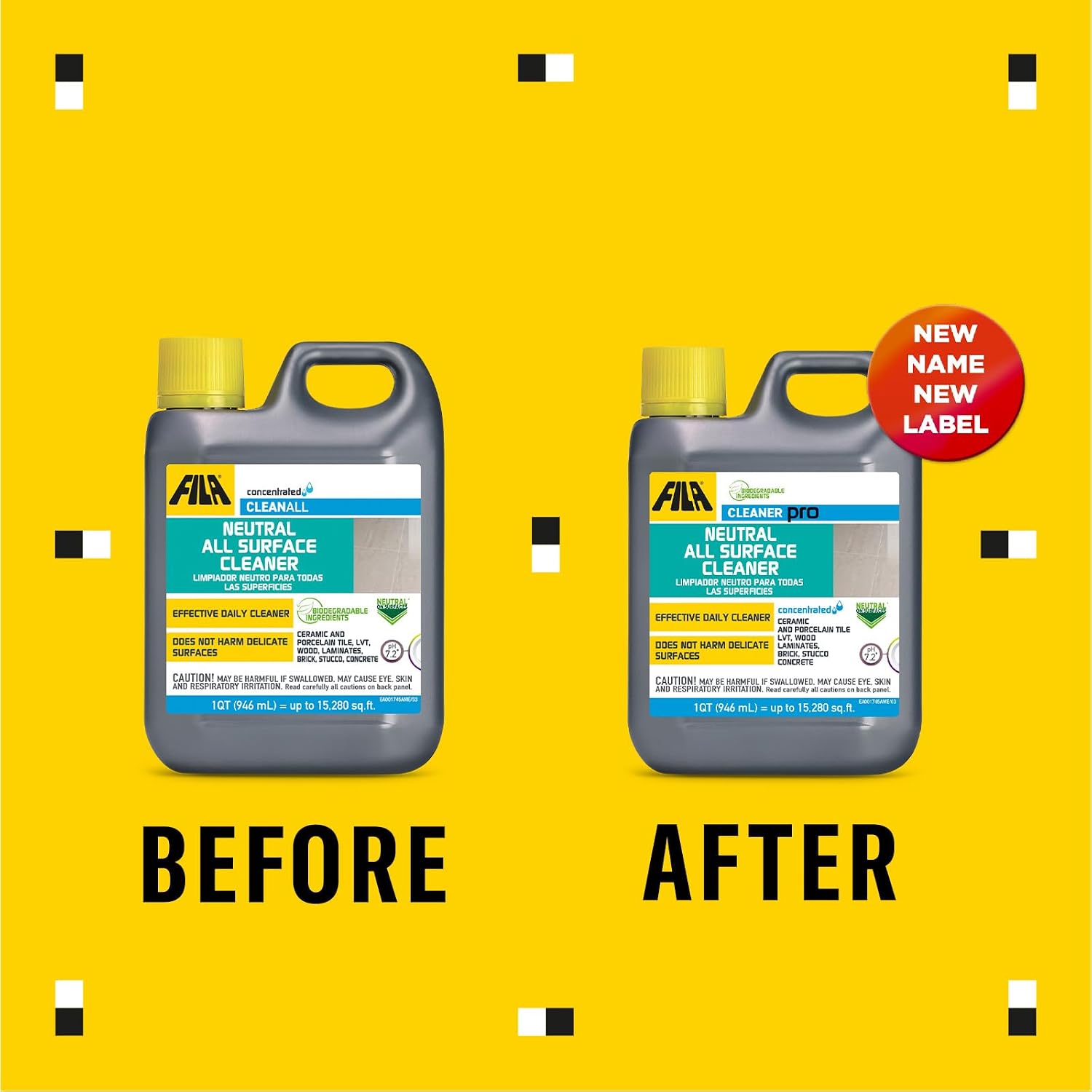 FILA Surface Care Solutions, CLEANER PRO, Neutral All Purpose Cleaner, Highly Concentrated - Up to 40 Washes, 1 QT