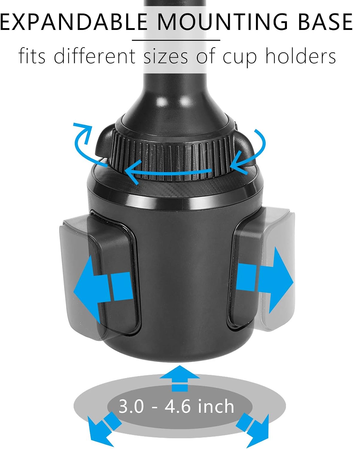 1Zero Solid GPS Cup Holder Mount for Garmin [Adjustable Arm]