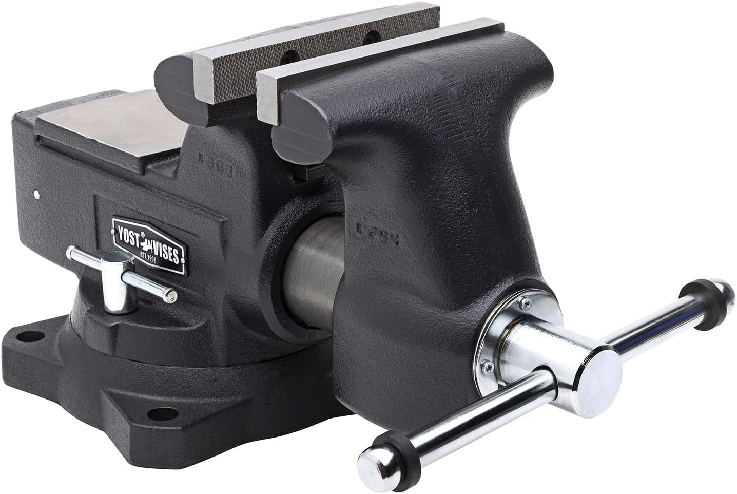 Yost Vises LV-4 Homeowner's Vise | 4.5 Inch Jaw Width with a 3 Inch Jaw Opening Home Vise | Secure Grip with Swivel Base | Blue