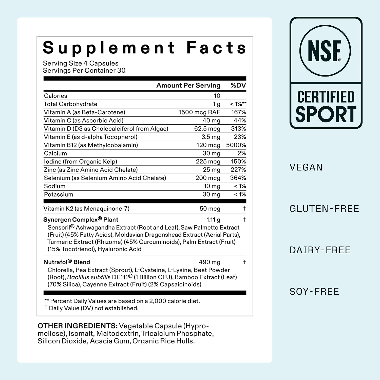 Nutrafol Women Hair Growth Supplements, Ages 18-44, 1-Month Bottle