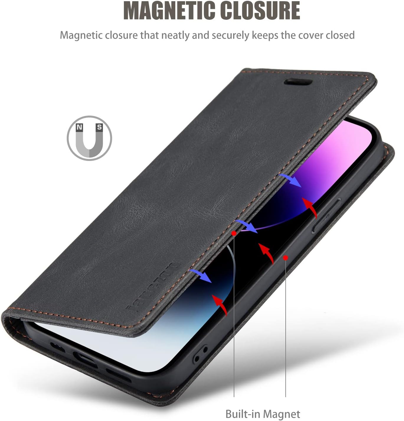 japezop iPhone 12 Mini Wallet Case with [RFID Blocking],Blue