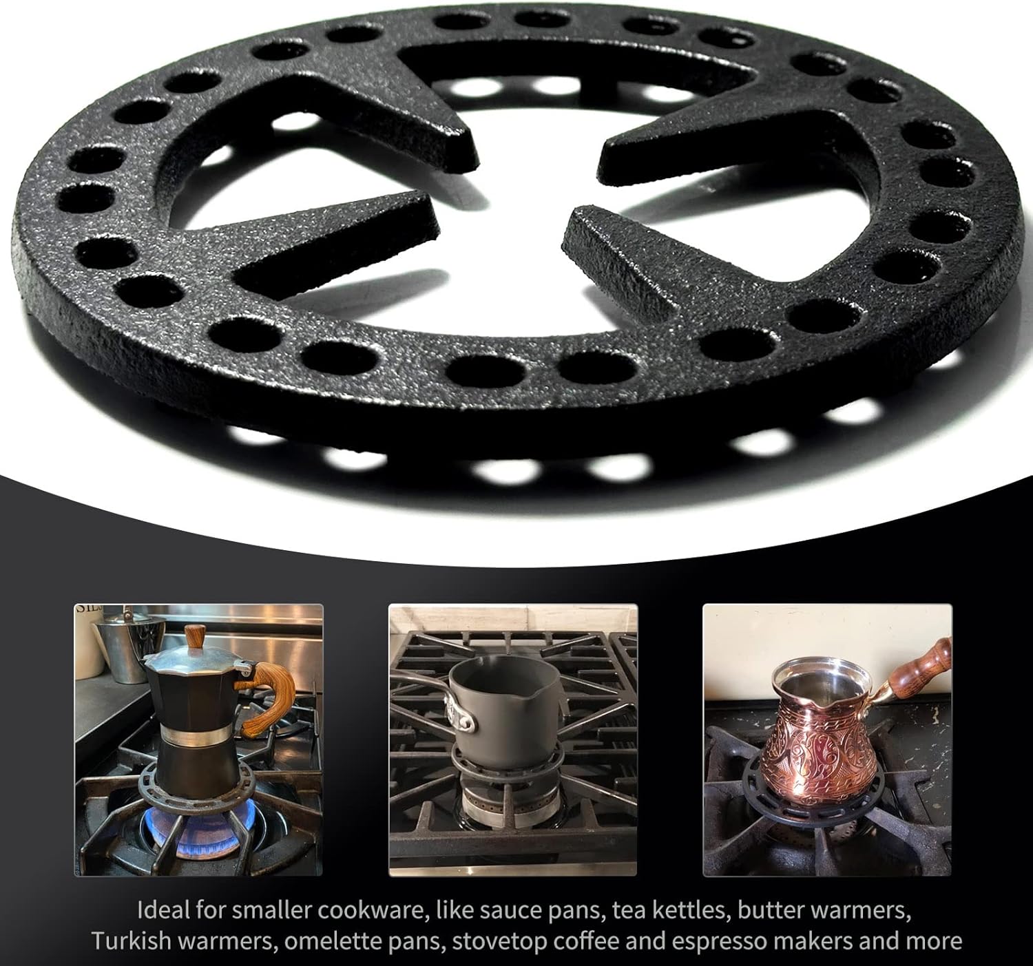 Cast Iron Wok Ring Support for Samsung, Whirlpool Gas Stove