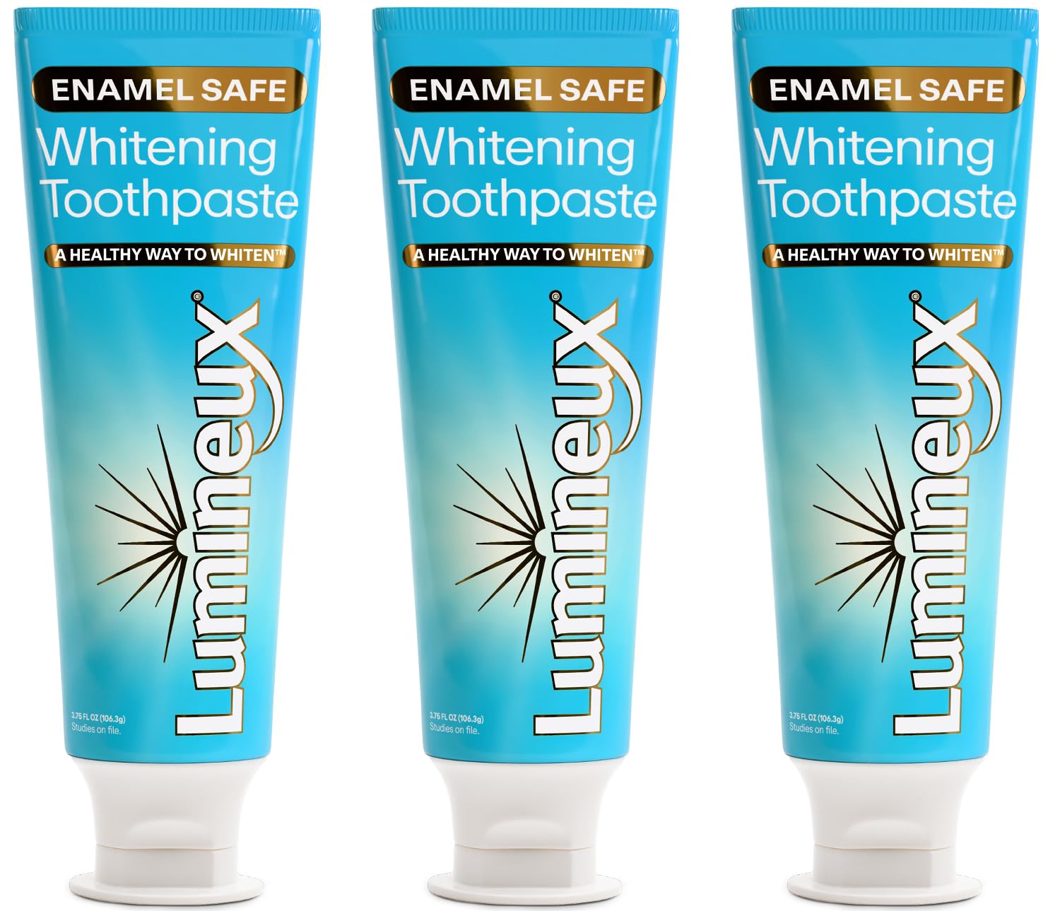 Lumineux Teeth Whitening Toothpaste, Peroxide Free, 3.75 oz, 2 Pack | Enamel safe, fluoride free, alcohol free, no artificial colors, SLS free, dentist formulated, gentle for sensitive smiles