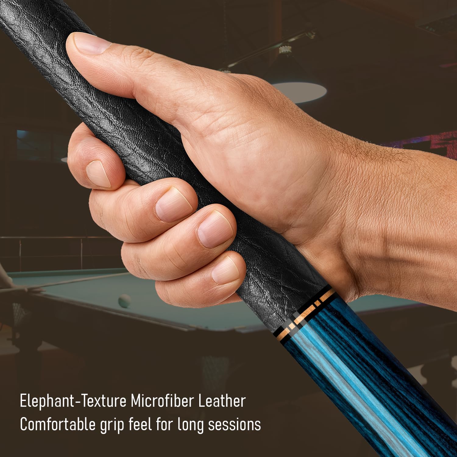 CUEBOTS Glass Fiber Cue, Glass Fiber House Cue Stick, Club Cue, Cue for Beginners, Durable Uni-QR, 3/8-10, 5/16-18 Joint, Long Lasting Glassfiber Shaft, 7-Layer Microfiber Tip
