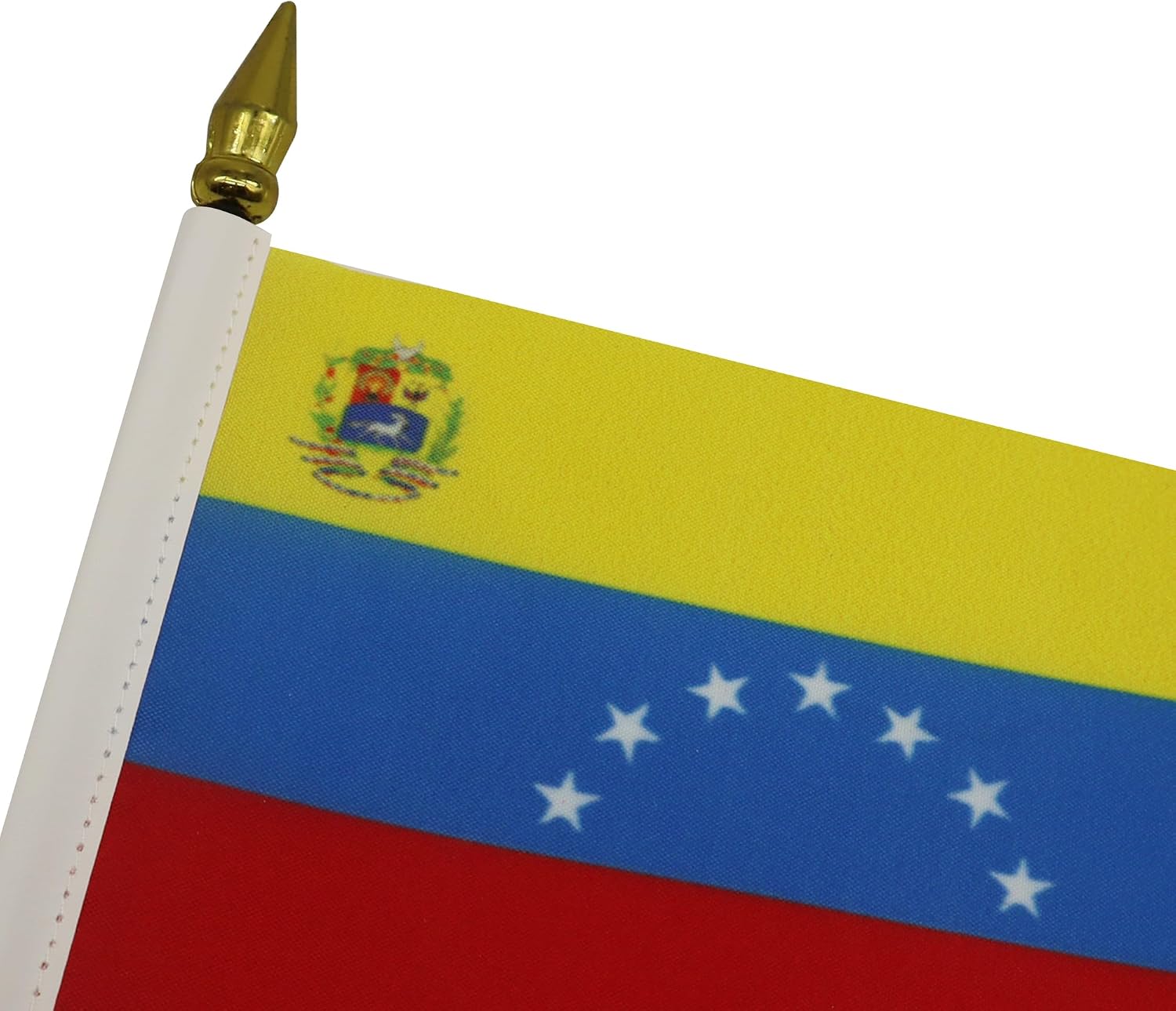 AZ FLAG Nicaragua Table Flag 4x6 in 100D Polyester Plastic Base | Indoor use Nicaraguan 15x10 cm desk flag stitched finish with reinforced edges with plastic pole and gold finial