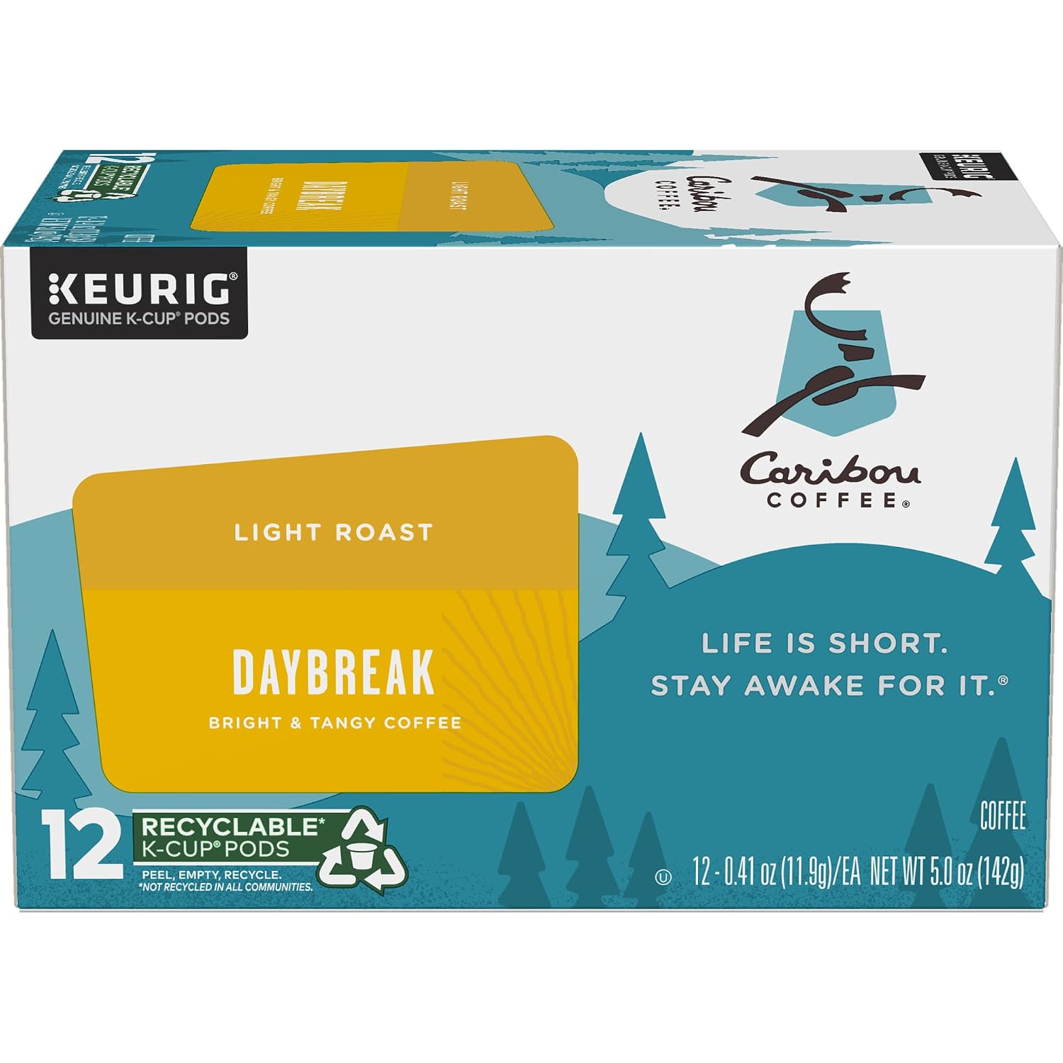 Caribou Coffee Caribou Blend Keurig Single-Serve K-Cup Pod, Medium Roast Coffee, 72 Count