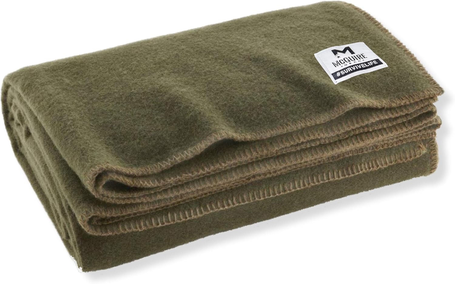 M MCGUIRE GEAR Heavy Duty Wool Blanket, Survival, Emergency, and First Aid Use – Mil-Spec, Fire Retardant