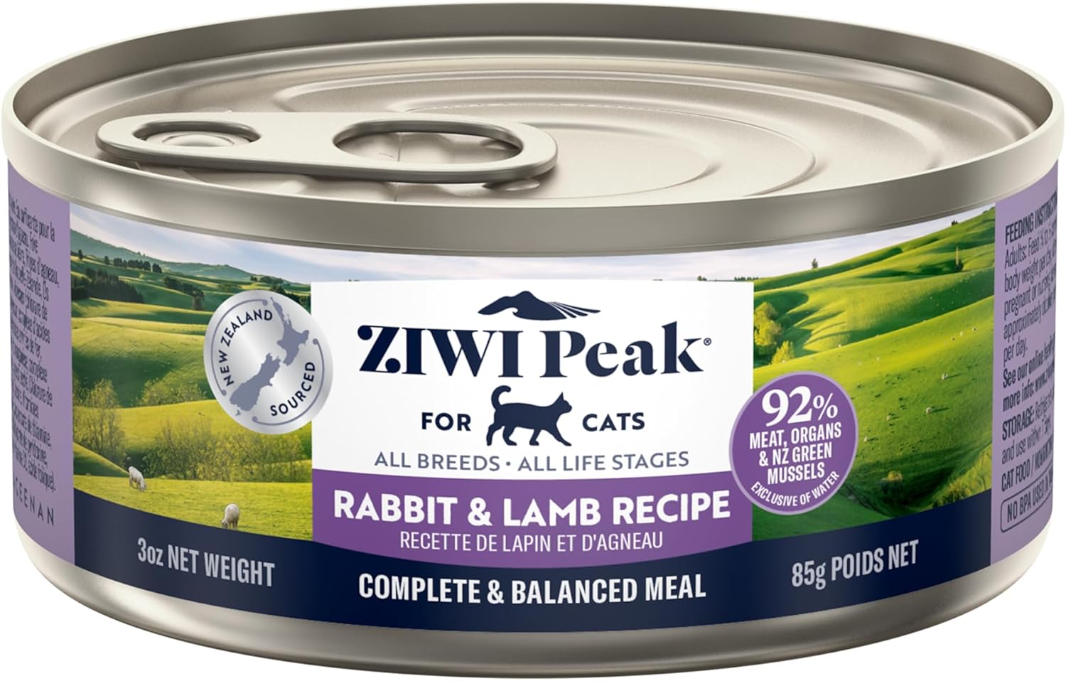 ZIWI Peak Wet Cat Food – All Natural, High Protein, Grain Free, Limited Ingredient, with Superfoods (Venison, Case of 12, 6.5oz Cans)