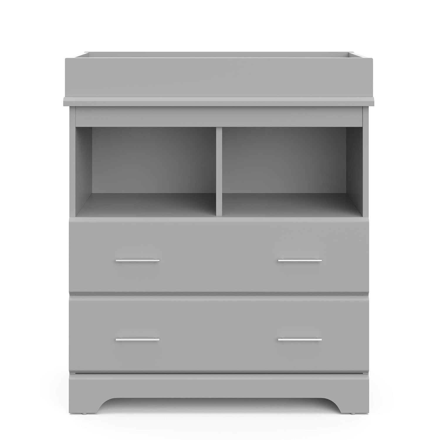 Storkcraft Brookside 2 Drawer Changing Table Dresser, Pebble Gray