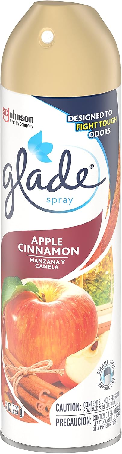 Glade Air Freshener, Room Spray, Apple Cinnamon, 8 Oz, 12 Count