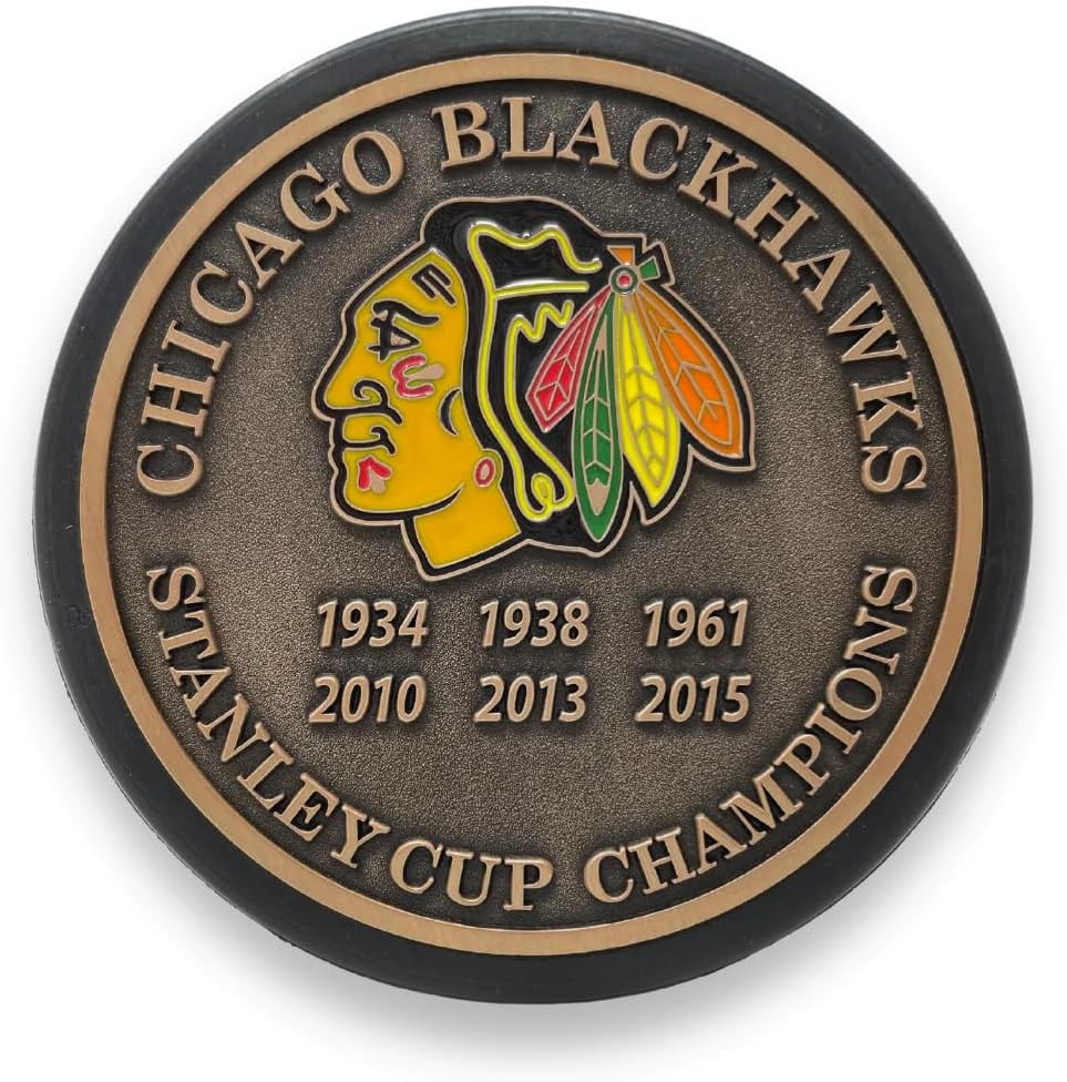 Sports Decor Stanley Cup Years Gold Medallion Puck