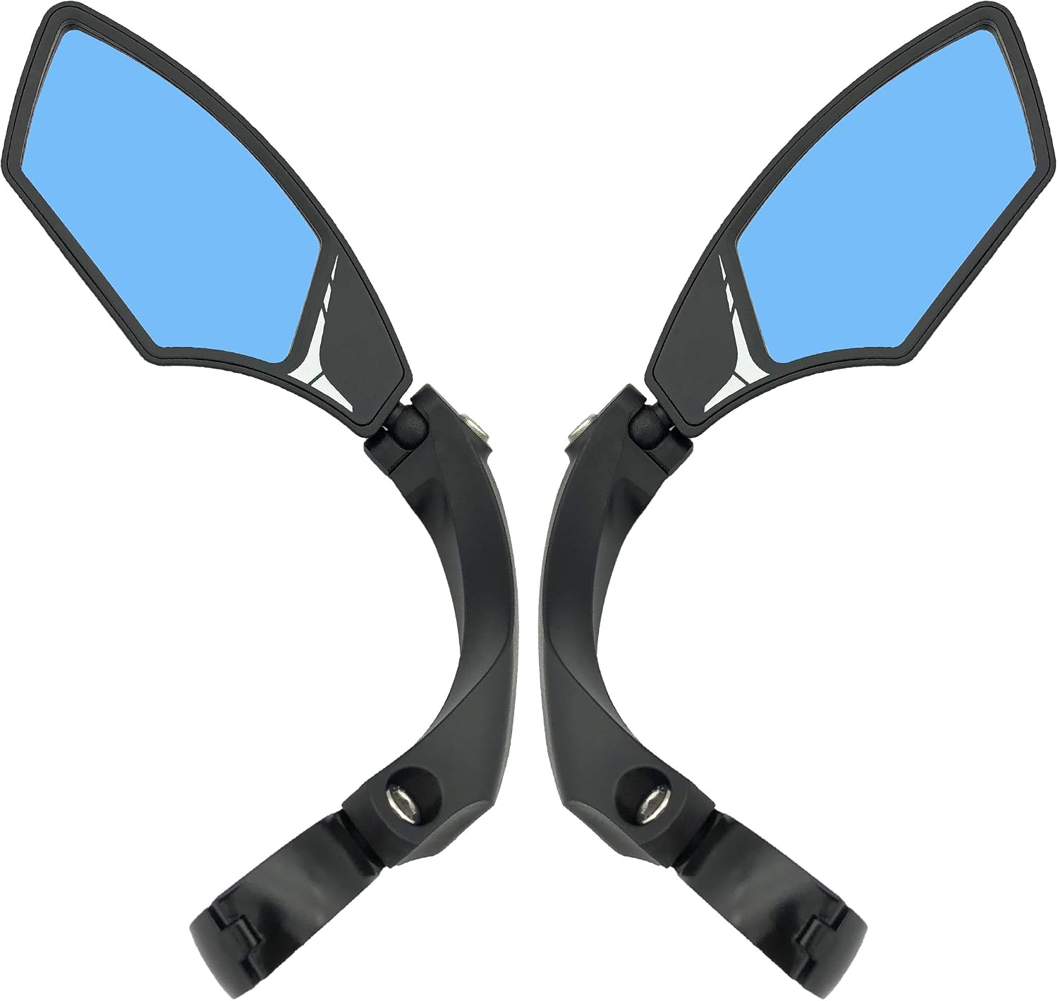 Hafny Handlebar Bike Mirror – HD Glass, Wide Angle, Adjustable 360° Rear View – Shatterproof, Anti-Glare, Premium, MTB, E-Bike, and Commuter Cycling Safety, HF-MR095 (Silver Left)