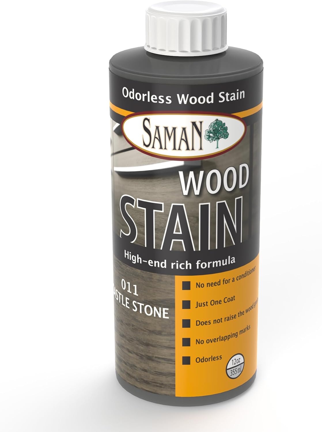 SamaN Interior Water Based Wood Stain - Natural Stain for Furniture, Moldings, Wood Paneling, Cabinets (Antique Walnut TEW-212-12, 12 oz)