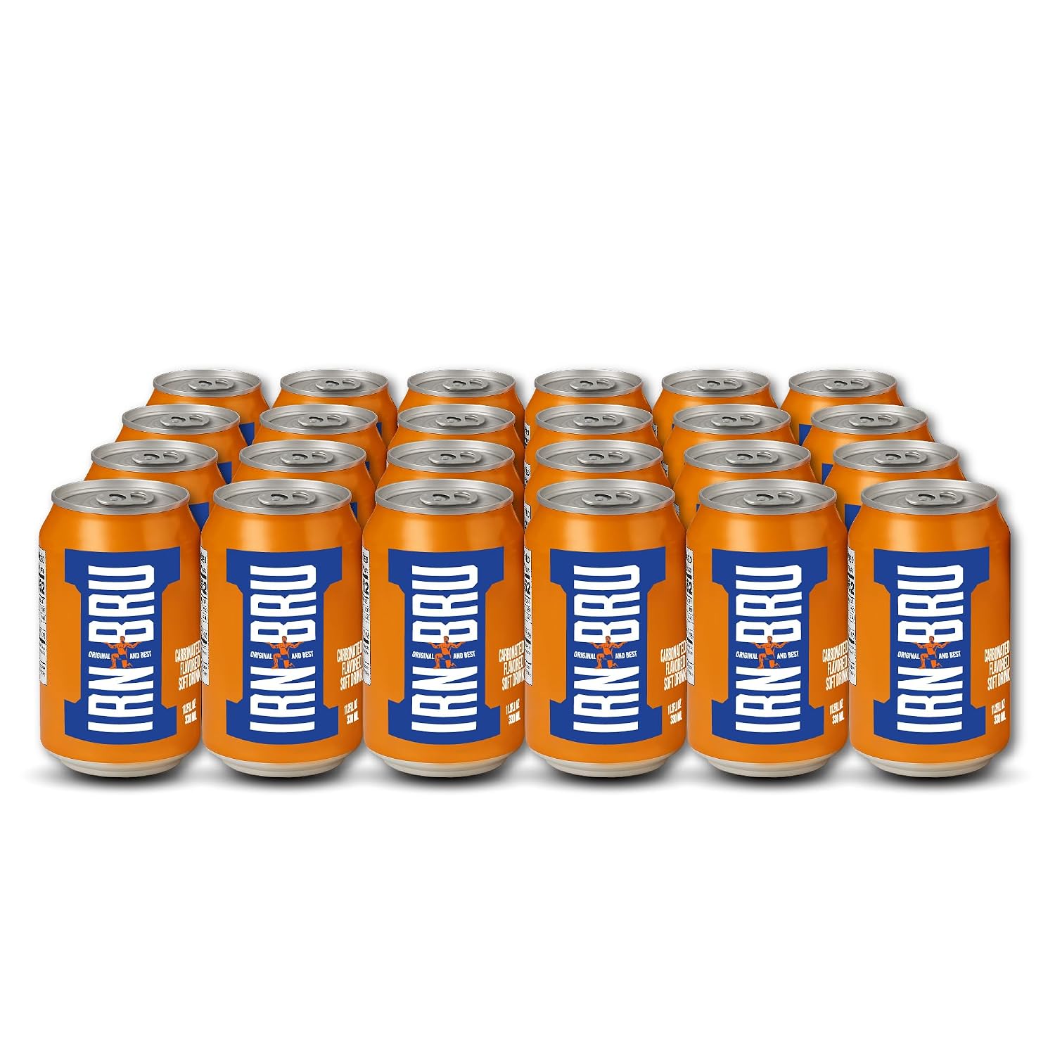 IRN-BRU Original Scottish Sparkling Soda, Citrus Flavored Carbonated Drink - Sparkling Flavored Soft Drink, 32 Flavor Recipe, 16.9 fl oz Bottles, Pack of 12