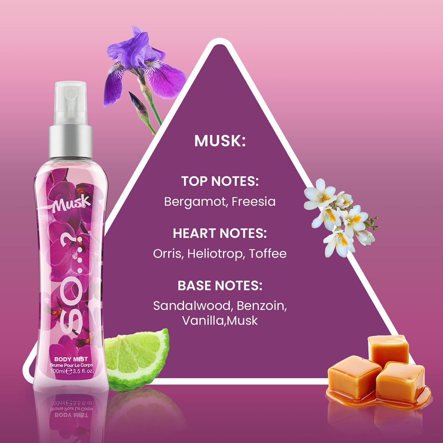Musk Body Mist by So…? - Woody Scent - Perfume for Women with Bergamot, Toffee, Vanilla Notes - Gifts for Women - Body Spray for Women - 3.5 oz
