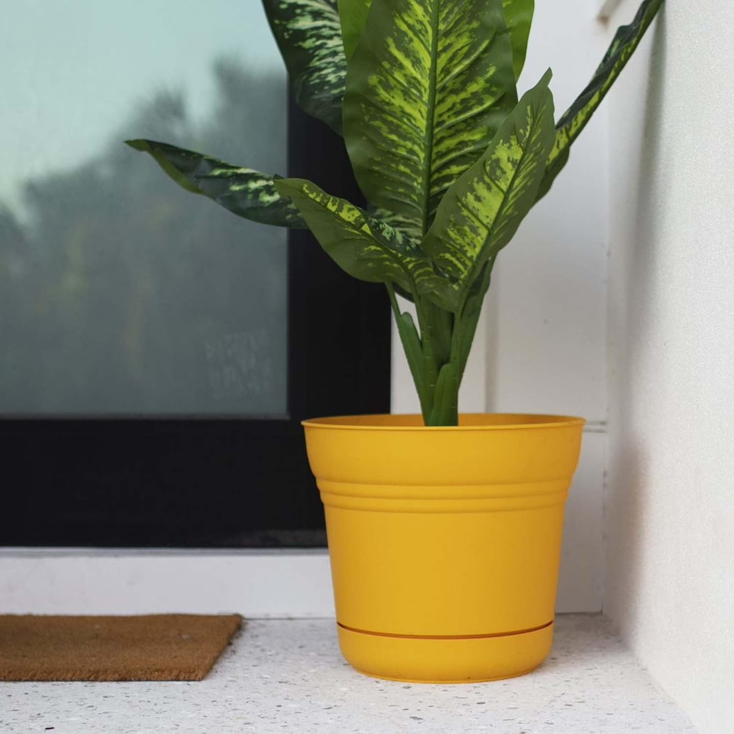 Bloem Saturn Planter with Saucer, 10", Calypso (SP1027)