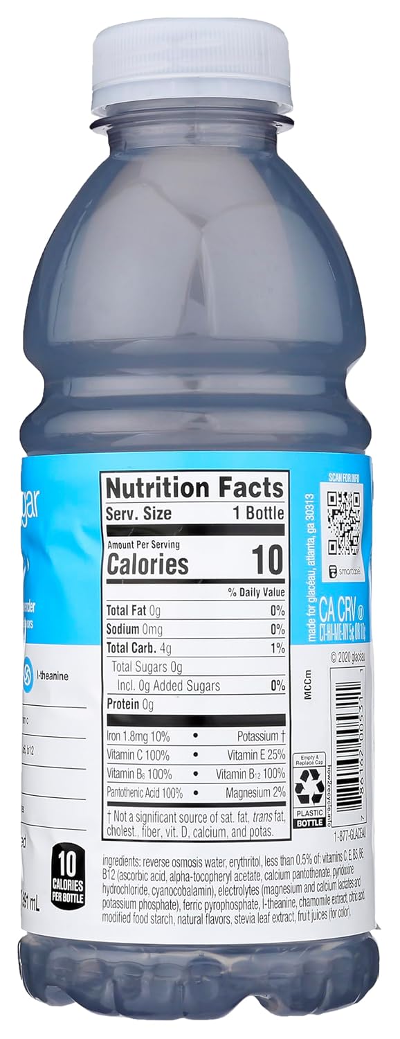 vitaminwater Power-C Dragonfruit Water Beverage, 16.9 fl oz, 6 pack | Bottled, nutrient-enhanced flavored water drink with 90 calories per bottle, antioxidants, and vitamins