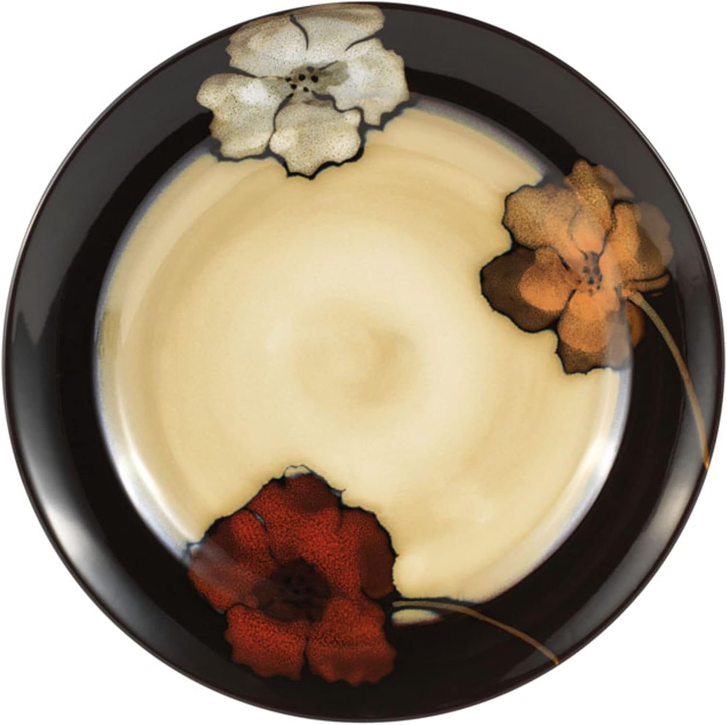 Pfaltzgraff Painted Poppies 16-Piece Stoneware Dinnerware Set, Service for 4, Dinner Plates, Salad Plates, Bowls and Mugs