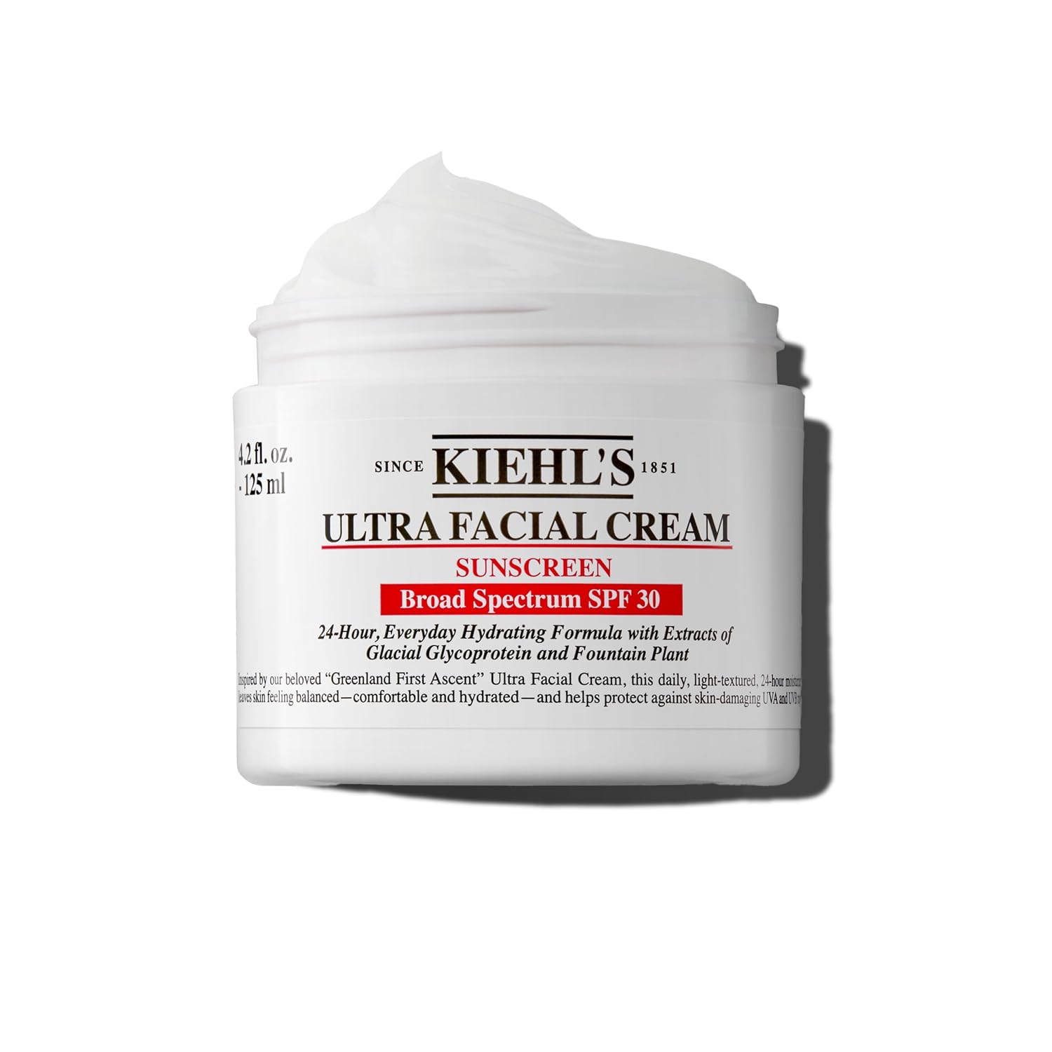 Kiehl's - Ultra Facial Cream Daily Moisturizer with SPF 30 | Face Cream for 24-Hour Hydration & UV Sunscreen Protection - With Glacial Glycoprotein - Suitable for All Skin Types