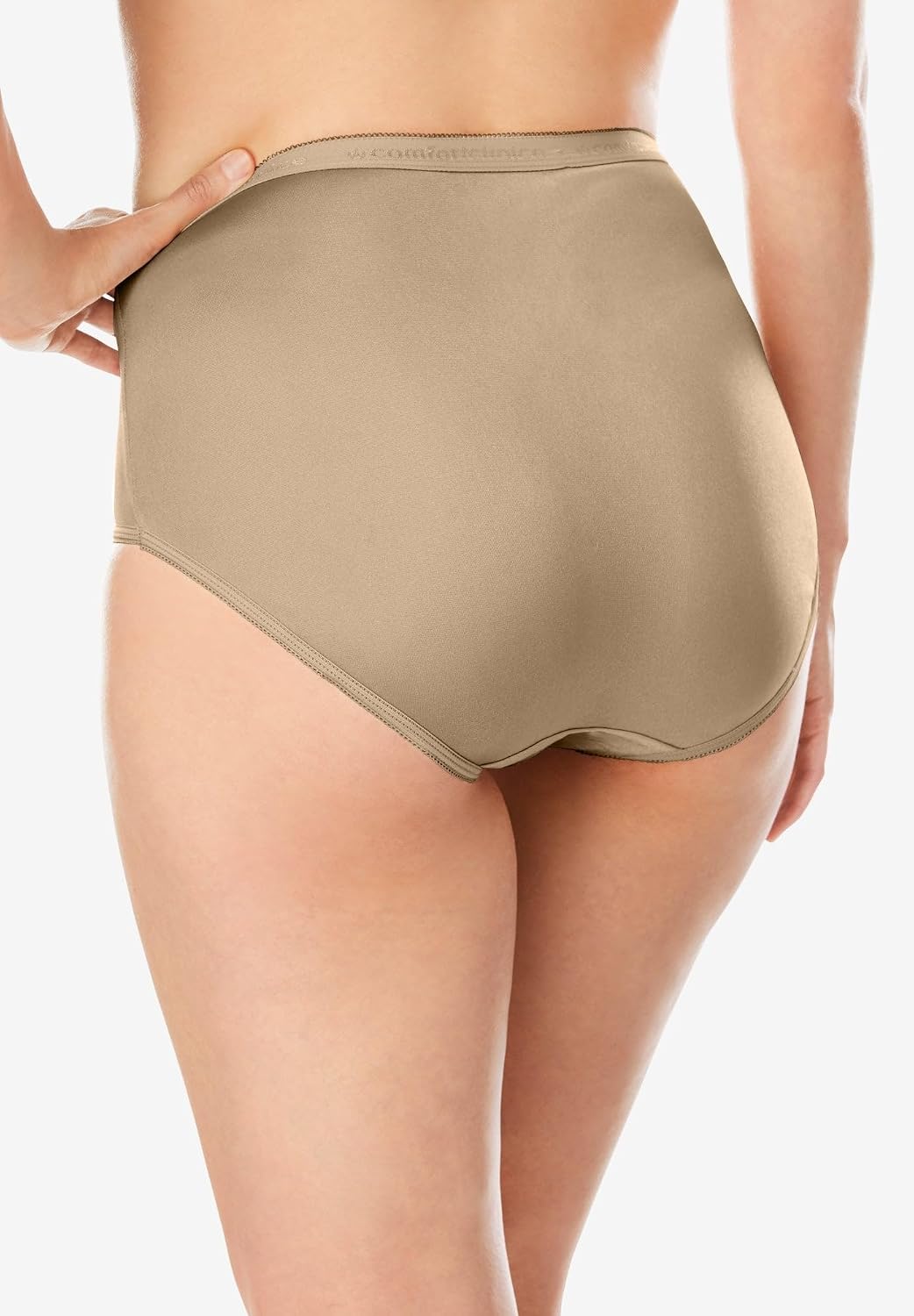 Comfort Choice Plus Size Full Coverage Nylon Brief 10-Pack