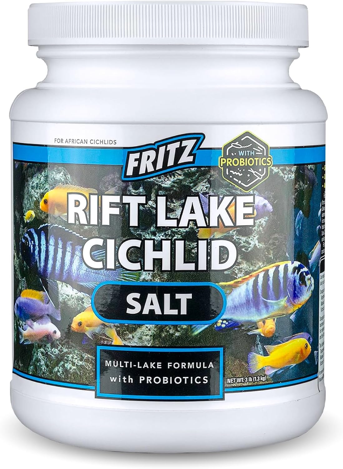 Fritz Aquatics Rift Lake Cichlid Salt Multi-Lake Formula with Probiotics (3-Pound)