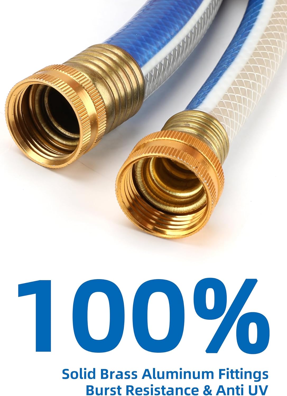 Lead-in Yellow Short Garden Hose 3/4 in. x 5 ft. -No Kink, Leak Free, Flexible, Male to Female Fittings -Heavy Duty Lightweight PVC Water Hose -150PSI Work & 500PSI Burst, for Reel Cart & Outdoor Use