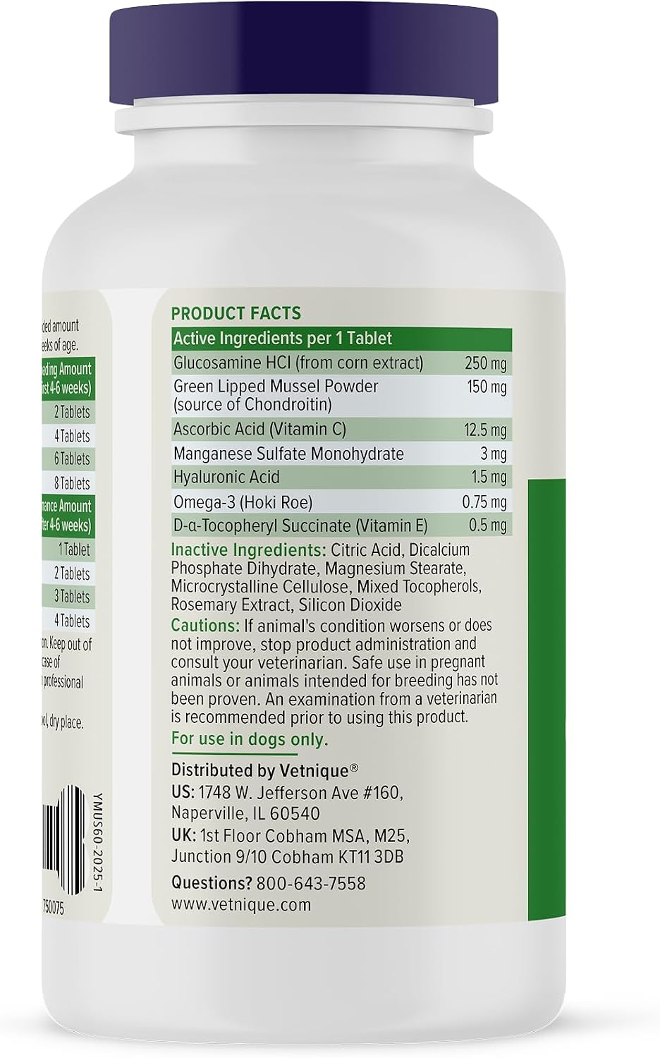 YuMOVE Dog Hip & Joint Supplement, Regular Strength 60 Chewable Tablets | ActivEase Green Lipped Mussel, Glucosamine for Dogs, Hyaluronic Acid & Omega 3 Joint Supplement, NASC Certified