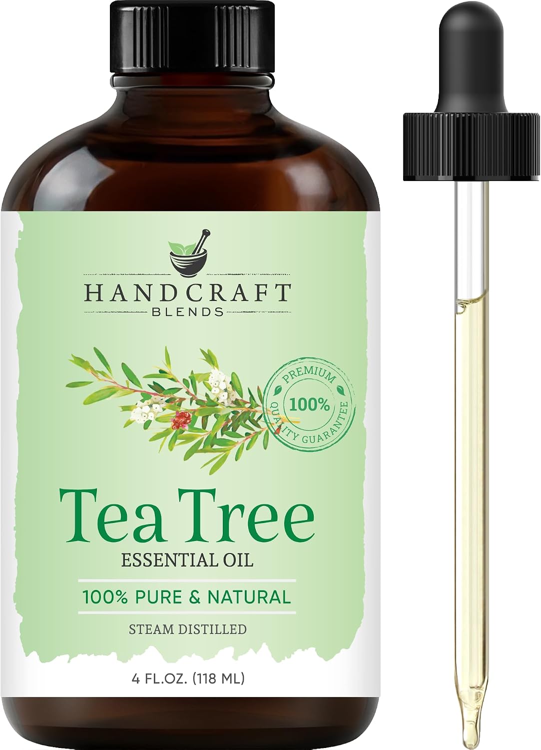 Handcraft Blends Peppermint Essential Oil – Huge 4 Fl Oz – 100% Pure and Natural – Premium Grade Essential Oil for Diffuser and Aromatherapy, Skin, Massage, Candle and Soap Making Fragrance