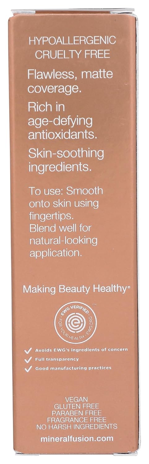 Mineral Fusion Full Coverage Liquid Foundation (Cool 1, Fair), 1 Fl Oz